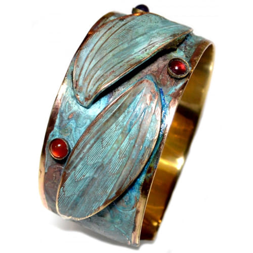 Click to view detail for EC-050 Cuff, Contemporary Leaves $132