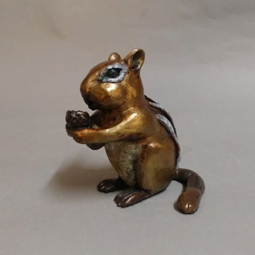 FL052A Bronze Chipmunk at Hunter Wolff Gallery