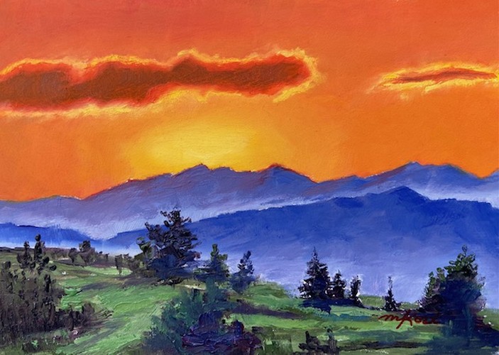 Fire in the Sky 5x7 $250 at Hunter Wolff Gallery