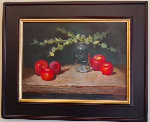 Five Apples 12x16 $950 at Hunter Wolff Gallery