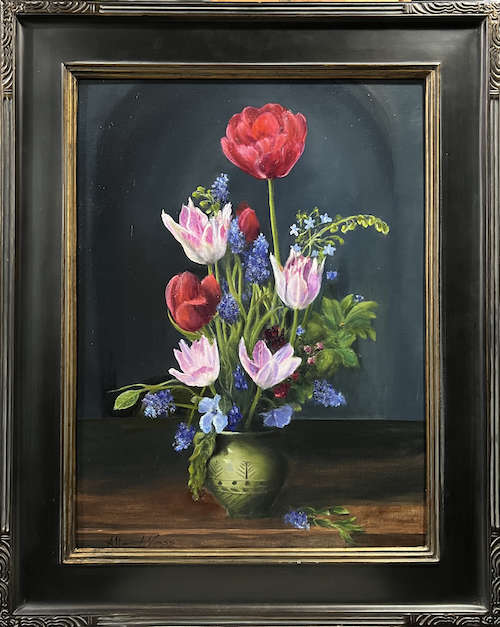 Click to view detail for Flowers of the Night 24x18 $1800