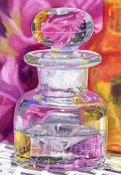 Flowery Inkwell 10 x 7 $490 at Hunter Wolff Gallery
