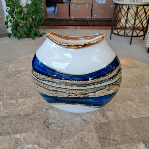 GBG-004 Vessel, Flattened Round Coastal $625 at Hunter Wolff Gallery