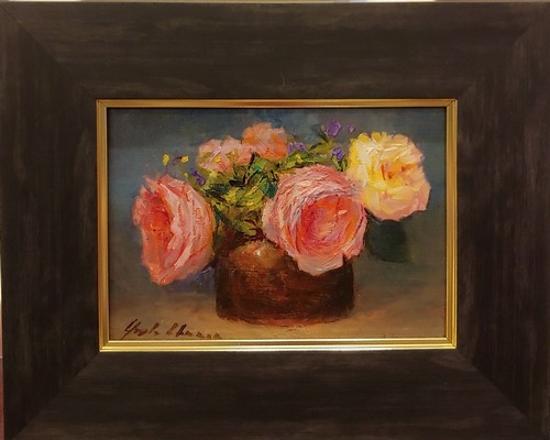 Giant Rainbow Sorbet Roses 5x7 $195 at Hunter Wolff Gallery