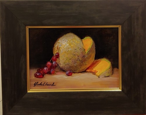 Grapes & Cantaloupe 5x7 $195 at Hunter Wolff Gallery