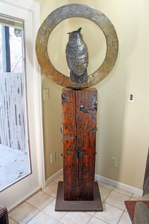 FL101 Great Horned Owl 6.6 Ft. Tall $17500 at Hunter Wolff Gallery