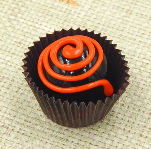 HG-194 Black Licorice with Orange Spiral $46 at Hunter Wolff Gallery