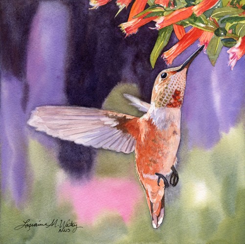 Hummin' Along 8x8 $448 at Hunter Wolff Gallery