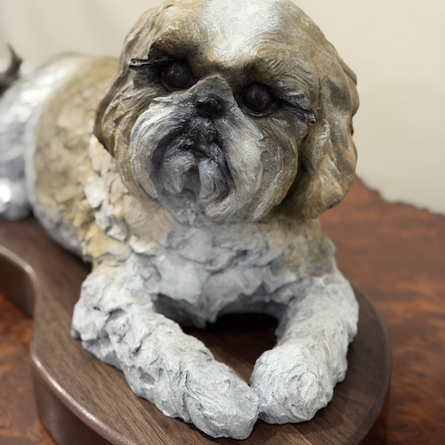MB-S075 Bronze Sculpture Best Buddy 10x9x25 $5800 at Hunter Wolff Gallery