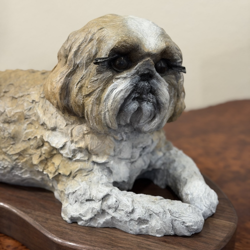 MB-S075 Bronze Sculpture Best Buddy 10x9x25 $5800 at Hunter Wolff Gallery