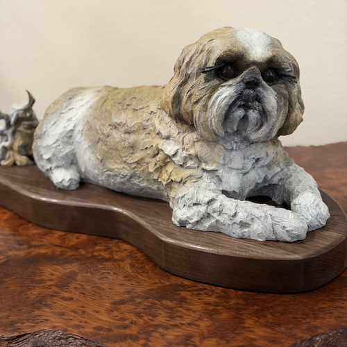 Click to view detail for MB-S075 Bronze Sculpture Best Buddy 10x9x25 $5800