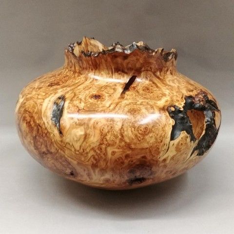 JW-155 Aspen Burl Vessel $750 at Hunter Wolff Gallery