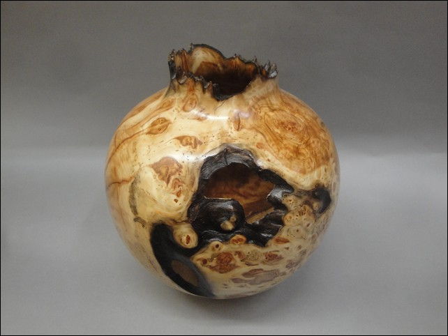 JW-087 Aspen Burl Vessel at Hunter Wolff Gallery