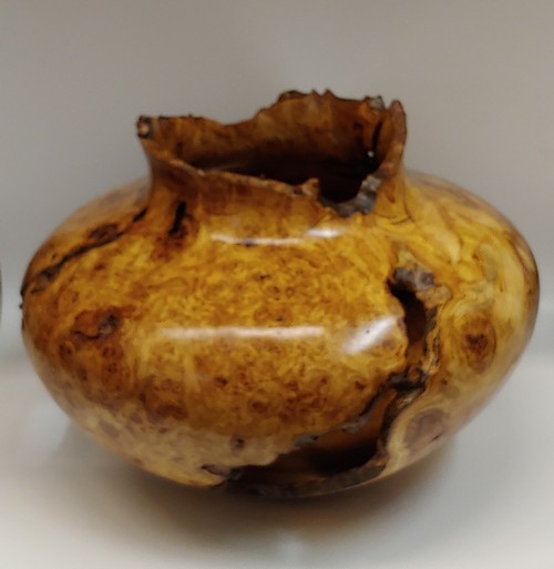 JW-186 Aspen Burl Hollowed Vessel $1400 at Hunter Wolff Gallery