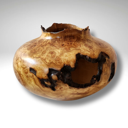 Click to view detail for JW-242 Colorado Aspen Burl Hollow Woodturning 7x10 $700