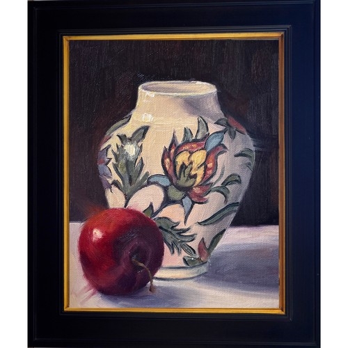 Vase and Red Plum 8x6  $345 at Hunter Wolff Gallery