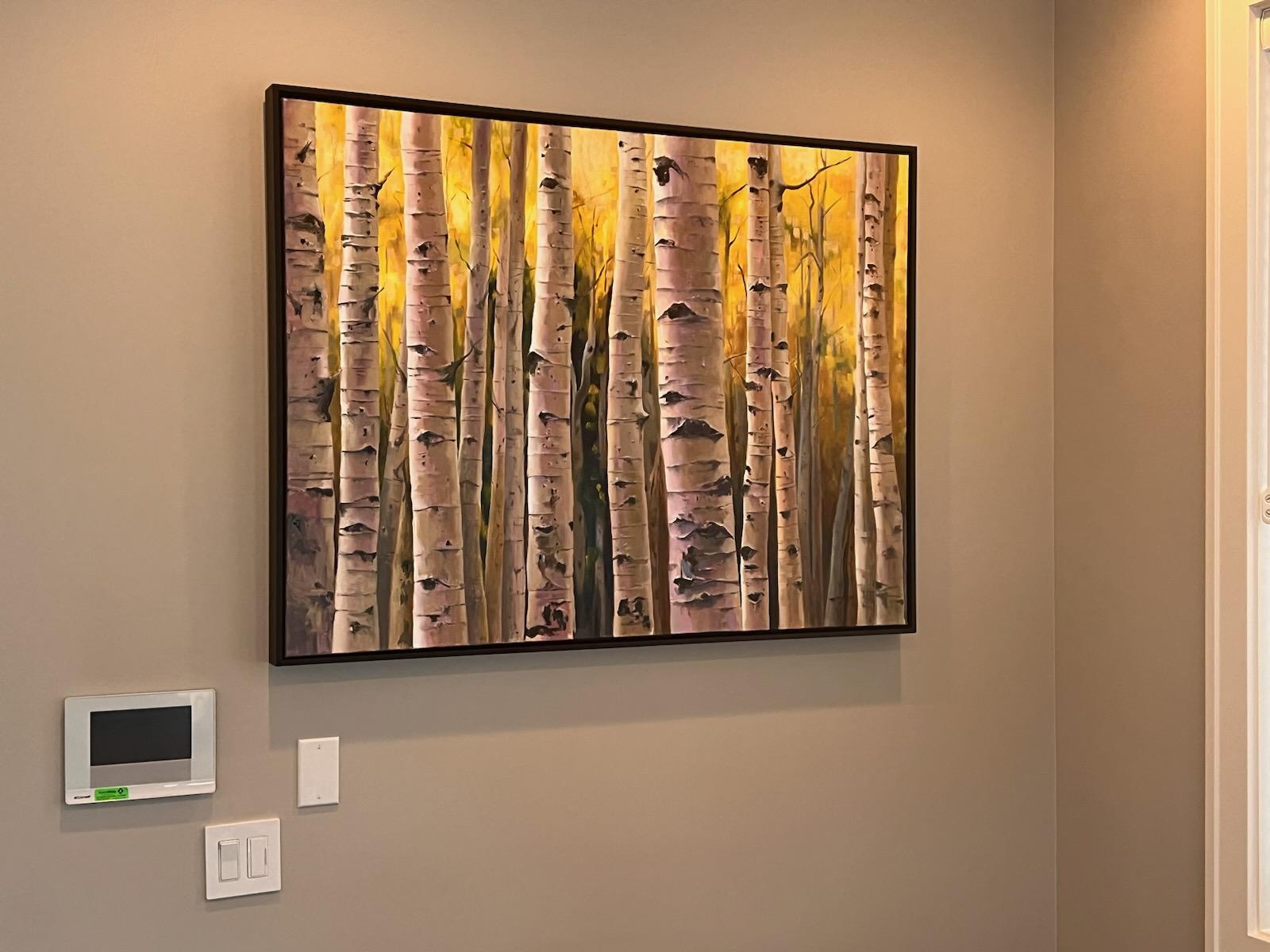 Golden Aspen Grove 36x48 $4800 at Hunter Wolff Gallery