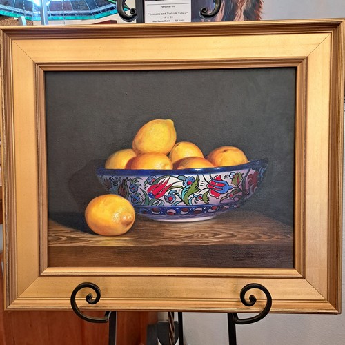 Lemons and Turkish Tulip Bowl 16x20 $1400 at Hunter Wolff Gallery