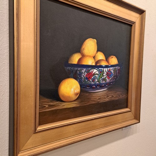 Lemons and Turkish Tulip Bowl 16x20 $1400 at Hunter Wolff Gallery