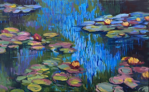 Lily Pads 30x48 at Hunter Wolff Gallery