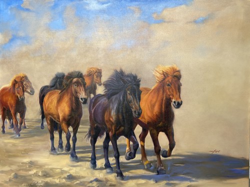 Lucky Seven 36x48 $4900 at Hunter Wolff Gallery