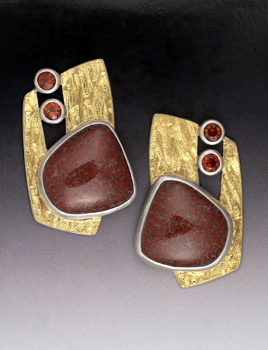 Click to view detail for MB-E435 Earrings Jurassic $1720