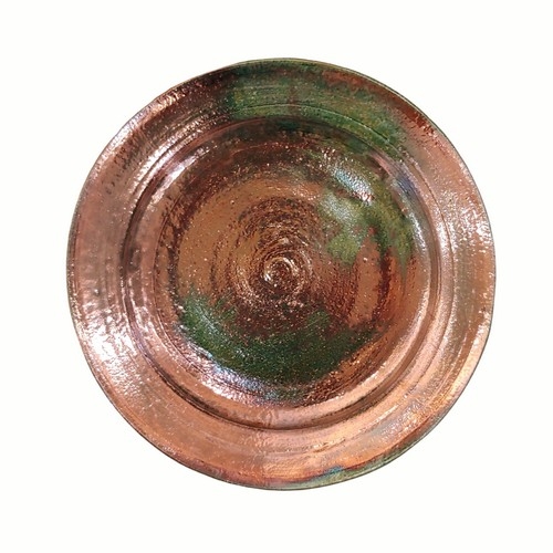 MW-361 Raku Platter Copper/Green $150 at Hunter Wolff Gallery