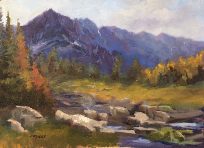 Mountain Blues 12x16 at Hunter Wolff Gallery