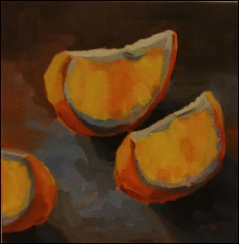Orange Slices 6x6 at Hunter Wolff Gallery