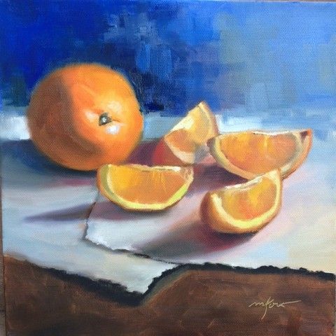 Oranges, Oranges 10x10 at Hunter Wolff Gallery