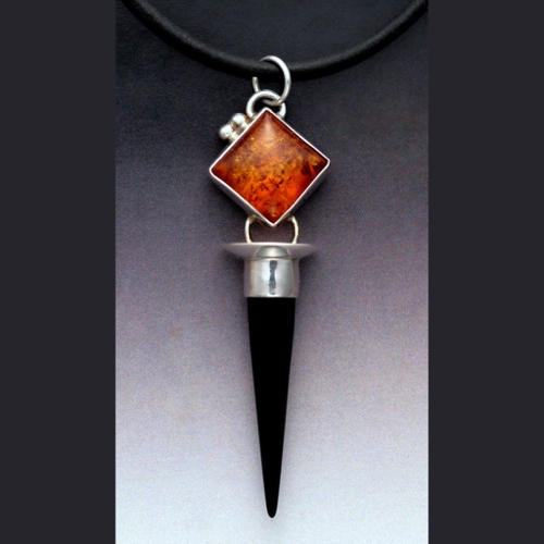 MB-P354 Pendant Golden Sword $280 at Hunter Wolff Gallery