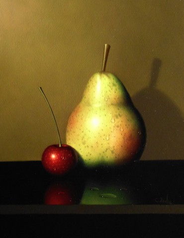 Pear and Cherry 8x6 at Hunter Wolff Gallery