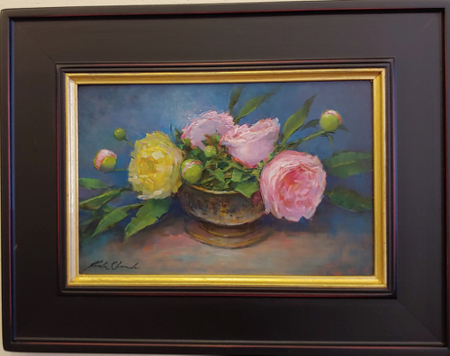 Peonies in Bloom 8x12 $475 at Hunter Wolff Gallery