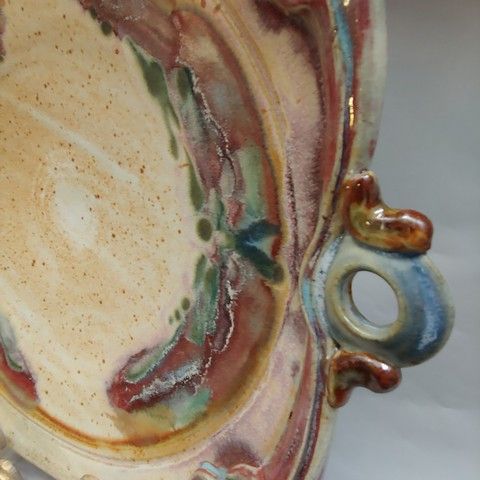 Platter with Handles 19x21 at Hunter Wolff Gallery