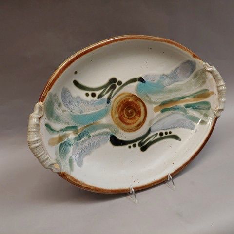 Platter, Large Oval 18x12.5 at Hunter Wolff Gallery