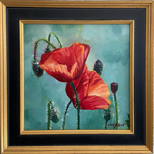 Click to view detail for Poppy Pair 6x6 $225
