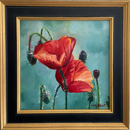 Poppy Pair 6x6 $225 at Hunter Wolff Gallery