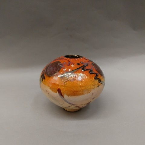 Raku 3X Fired 5x6 at Hunter Wolff Gallery