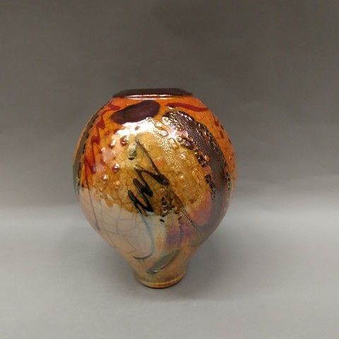 Raku 3X Fired 10x7 at Hunter Wolff Gallery