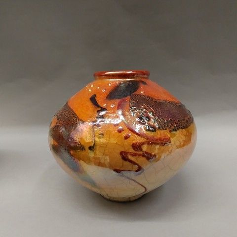 Click to view detail for Raku 3X Fired 7x8