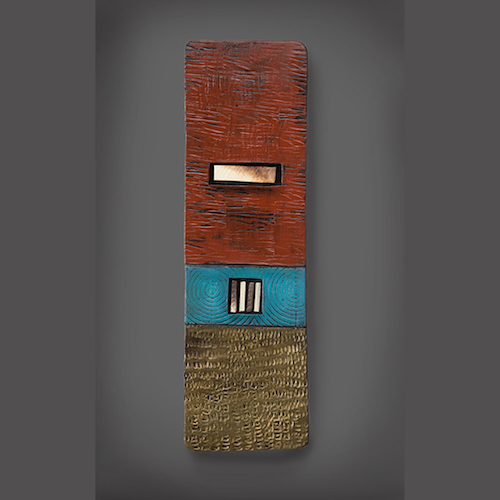 RC-007 Ceramic Wall Sculpture Zen Rectangle $155 at Hunter Wolff Gallery