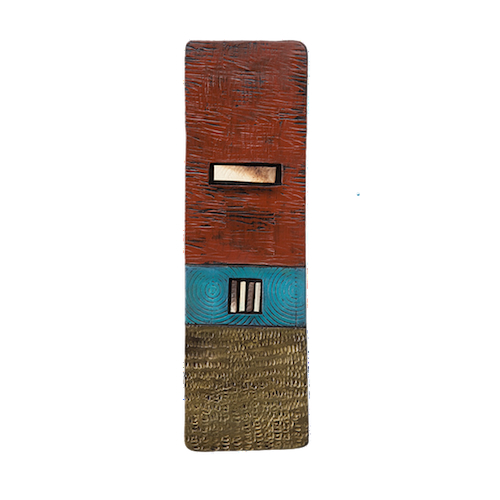 Click to view detail for RC-007 Ceramic Wall Sculpture Zen Rectangle $155