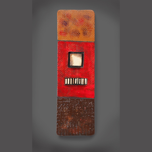 RC-009 Ceramic Wall Sculpture Zen Rectangle $155 at Hunter Wolff Gallery