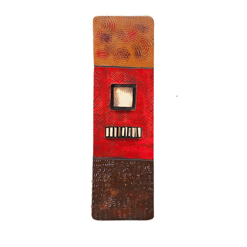 RC-009 Ceramic Wall Sculpture Zen Rectangle $155 at Hunter Wolff Gallery