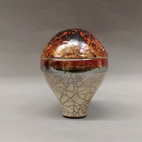 Raku Vase 6T at Hunter Wolff Gallery