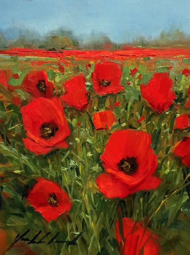 Red Poppies at Hunter Wolff Gallery