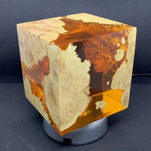 SH034 Cube 5.5 - Amber at Hunter Wolff Gallery