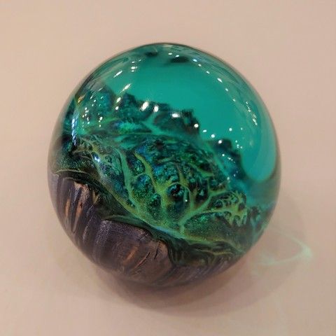 SH070  Sphere - Green/Blue Alpine Nights at Hunter Wolff Gallery