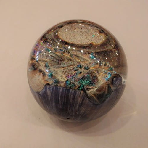 SH071 Sphere  Burl & Resin  First Snow at Hunter Wolff Gallery