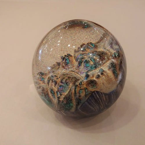 SH071 Sphere  Burl & Resin  First Snow at Hunter Wolff Gallery